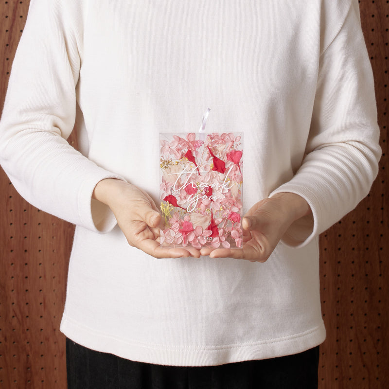 【母の日数量限定】Thank youメッセージカード　花びら×封筒　カーネーション