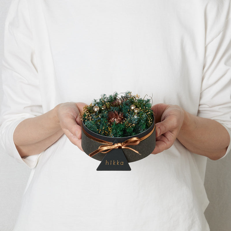 【期間数量限定】XmasラウンドフラワーボックスＭ