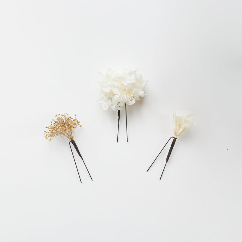 髪飾り３本セット (花)