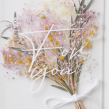 For you メッセージカード ブーケ ミモザ【封筒付】