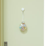 花びらのキーホルダー イニシャル