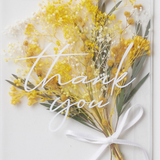 Thank you メッセージカード ブーケ ミモザ【封筒付】
