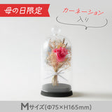 【母の日数量限定】ガラスドーム（M）カーネーション